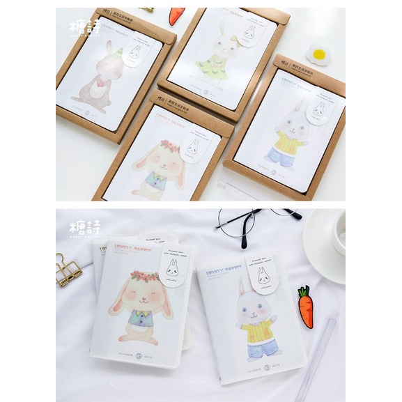 Sổ tay kế hoạch note planner lovely rabbit