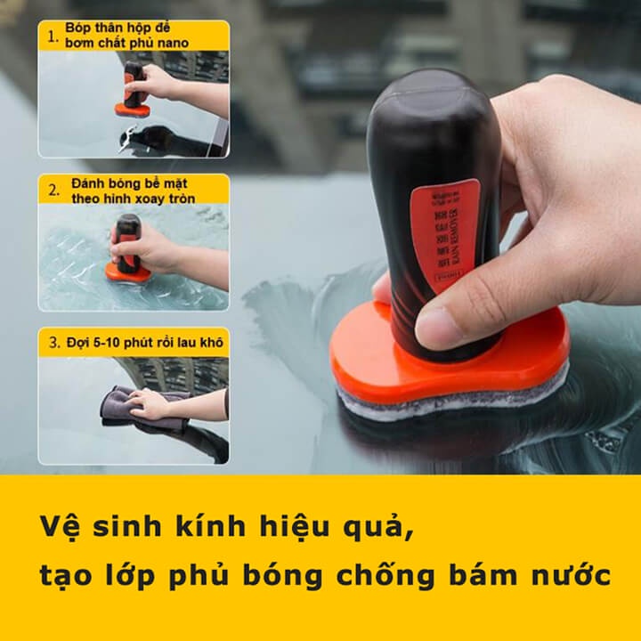 Chai phủ nano chống nước kính ô tô, Chống mưa bề mặt kính xe hơi, xe máy, kính cận, kính mũ bảo hiểm - 100 ml