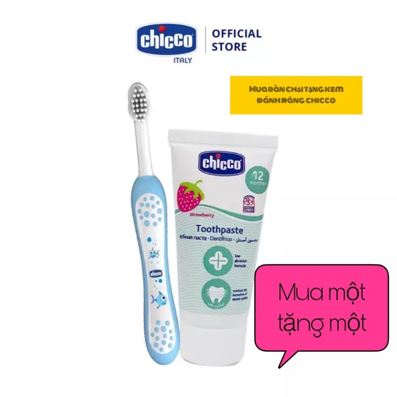 Bàn chải đánh răng chicco cho bé từ 6m