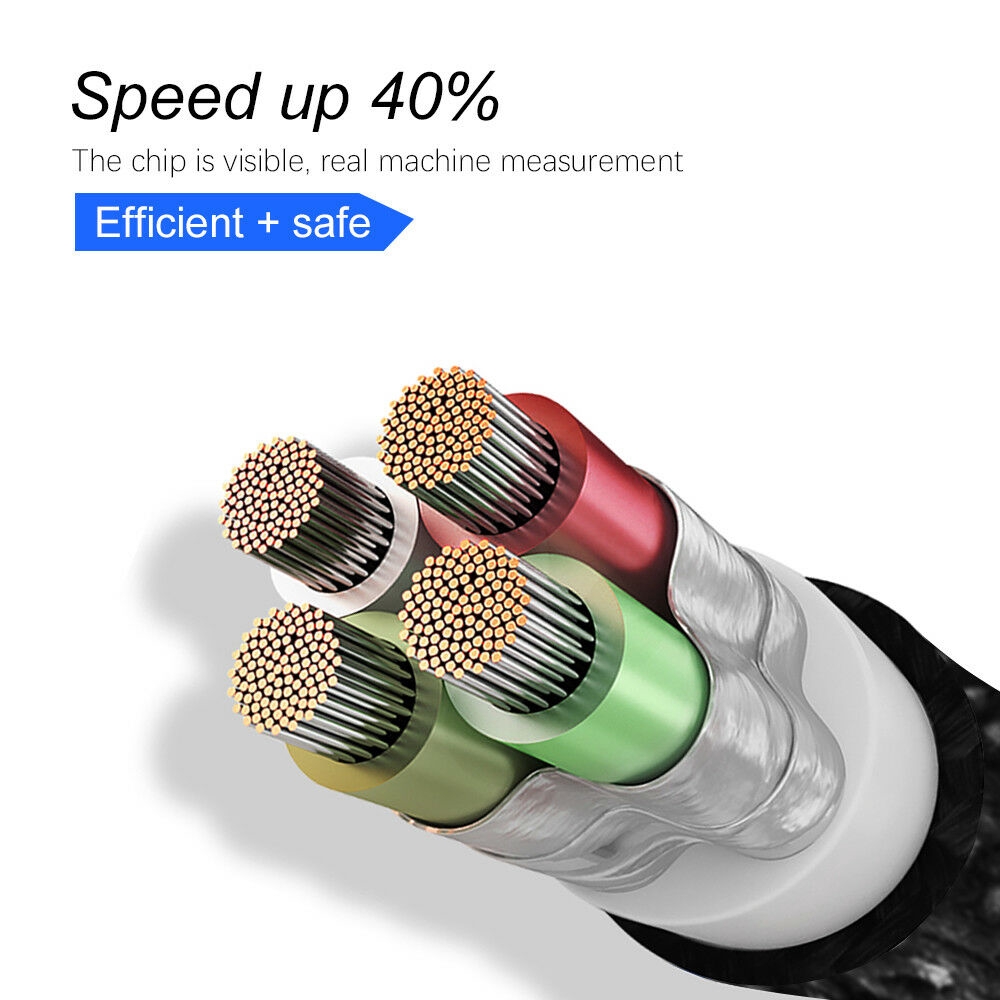 Cáp sạc nhanh USB type-C thiết kế đầu cong 90 độ chất lượng cao