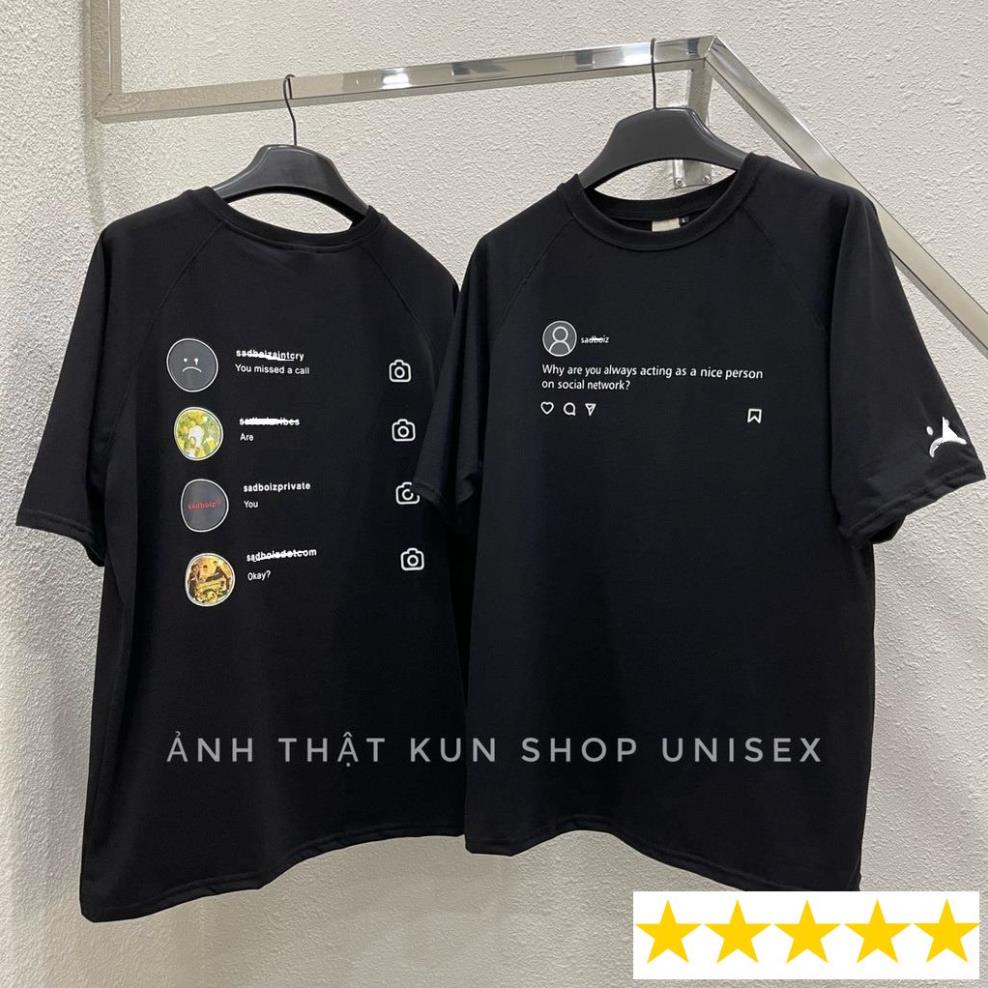Áo thun sad boiz sát boi sadtagram tee logo nam nữ áo thun tay lỡ sadtagram full tag freeship FULL TAG