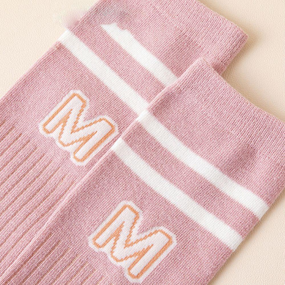 Vớ Cotton Thể Thao Chống Trượt Họa Tiết Kẻ Sọc Ngọt Ngào Dành Cho Bé Gái