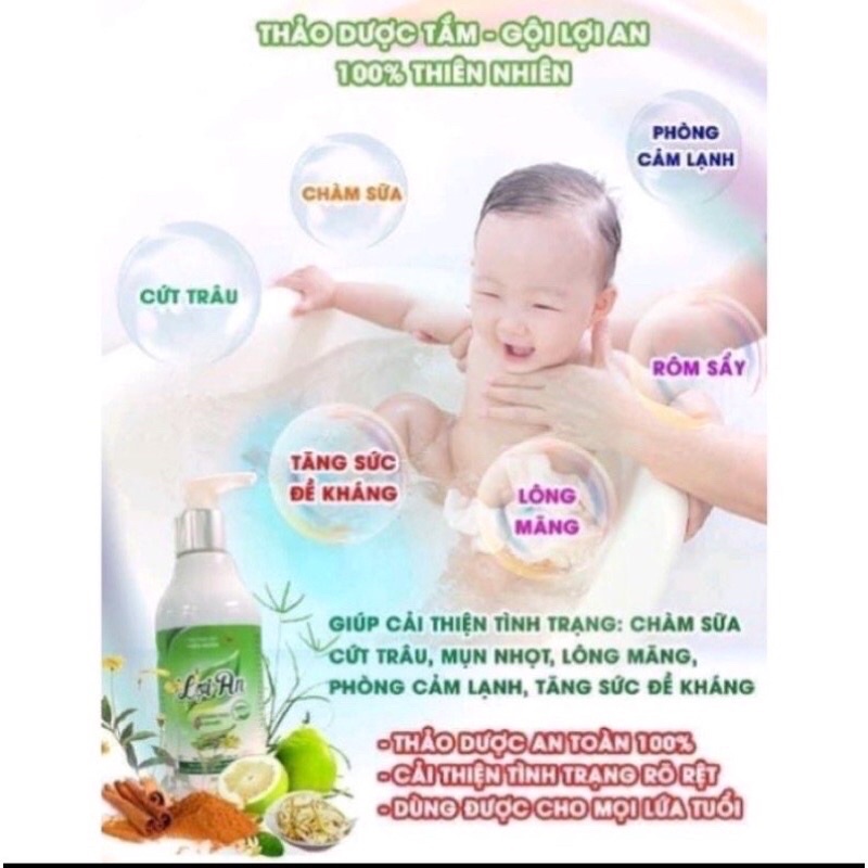 SỮA TẮM GỘI THẢO DƯỢC THIÊN NHIÊN LỢI AN CHO BÉ