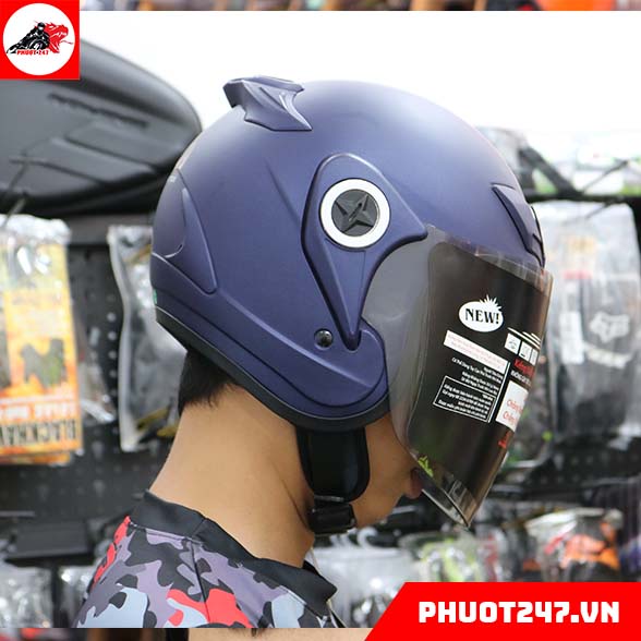 Mũ bảo hiểm 3/4 MT168 - Asia - Mực nhám