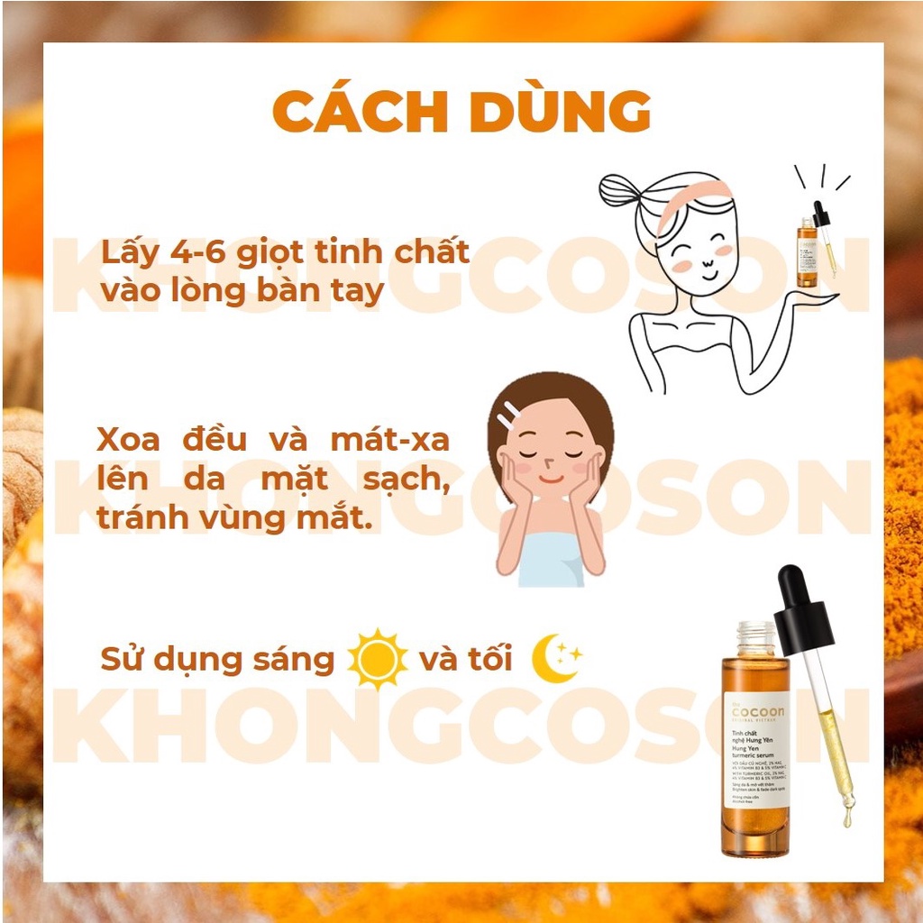 Tinh Chất Nghệ Hưng Yên Cocoon Giảm Thâm Làm Sáng Da 30ml Khongcoson