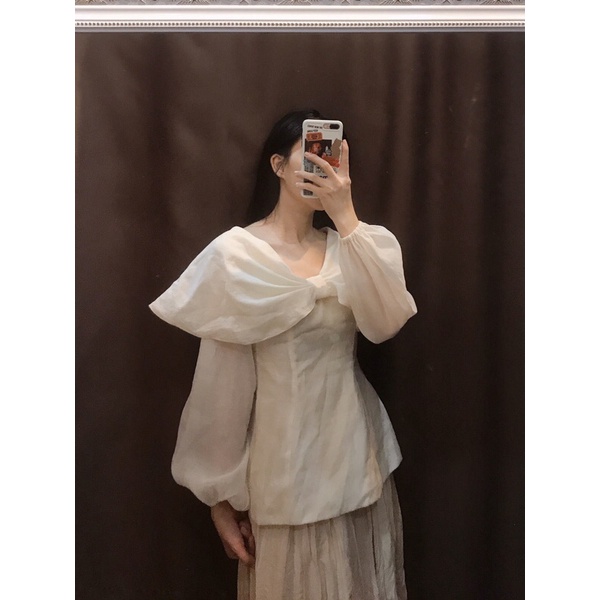 Áo Joie des Rose cổ nơ ( nhan_thanhly)