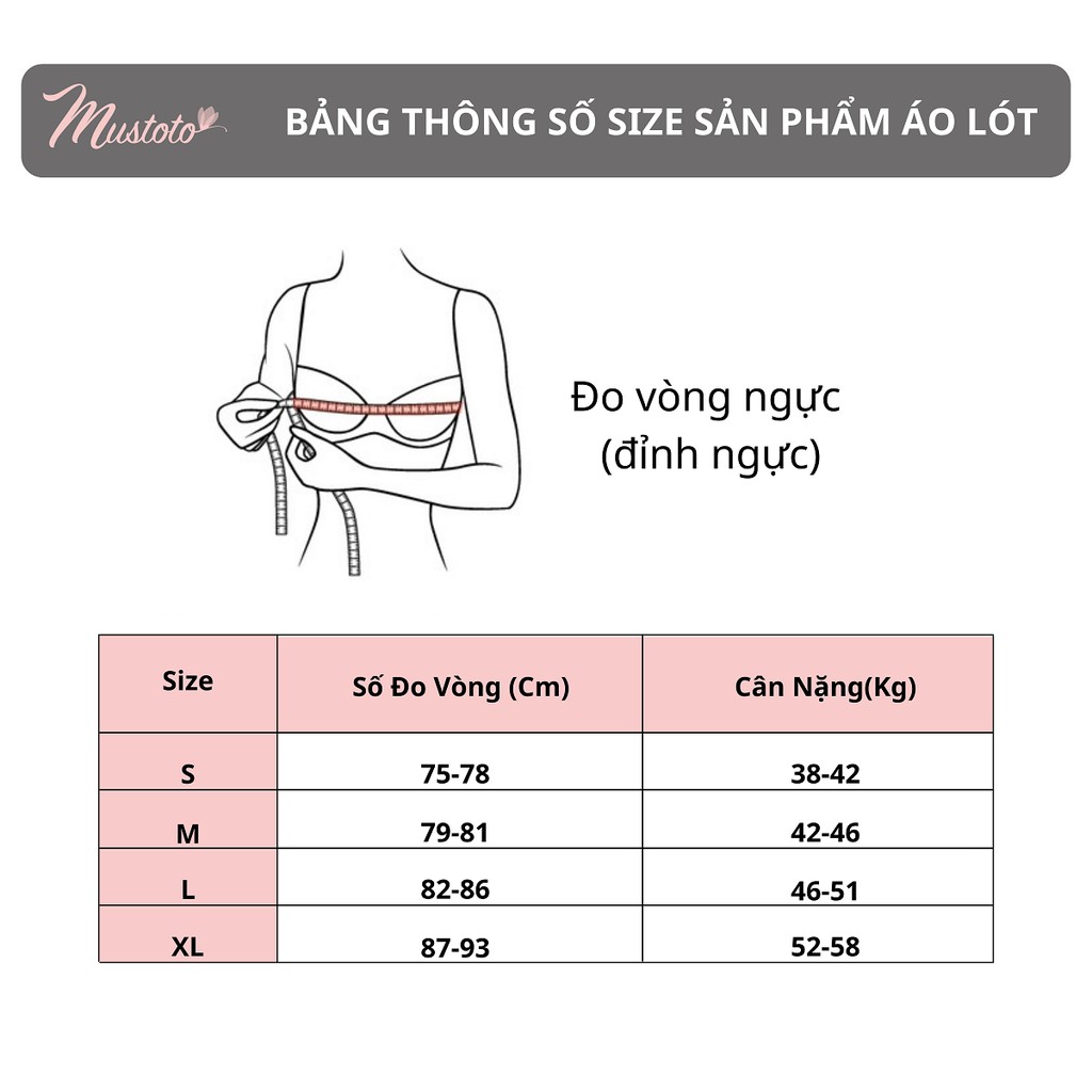 Áo Lót Nữ Bralette Bora Ren Không Gọng Mút Mỏng Tháo Rời Thoải Mái (Mustoto MA14)