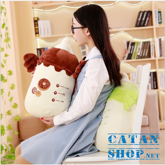 Gối mền hình bình sữa siêu cute 3 trong 1 kèm mền