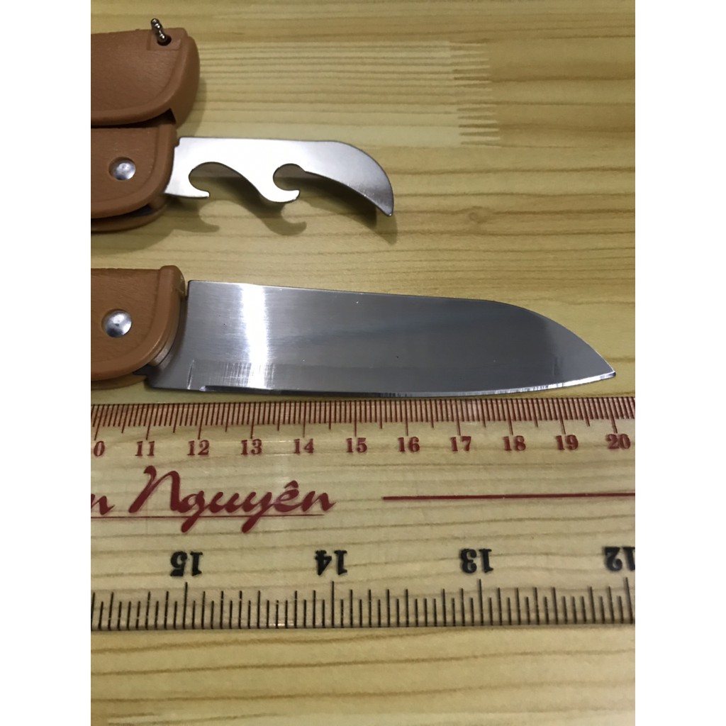 Dao xếp nâu 2 in 1 có đồ khui 20cm M2T
