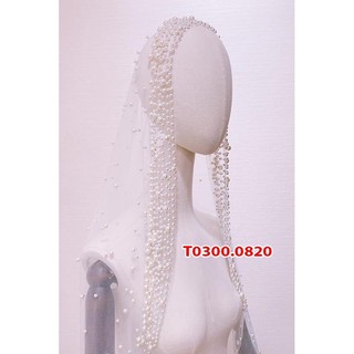 voan lúp cô dâu hạt trai