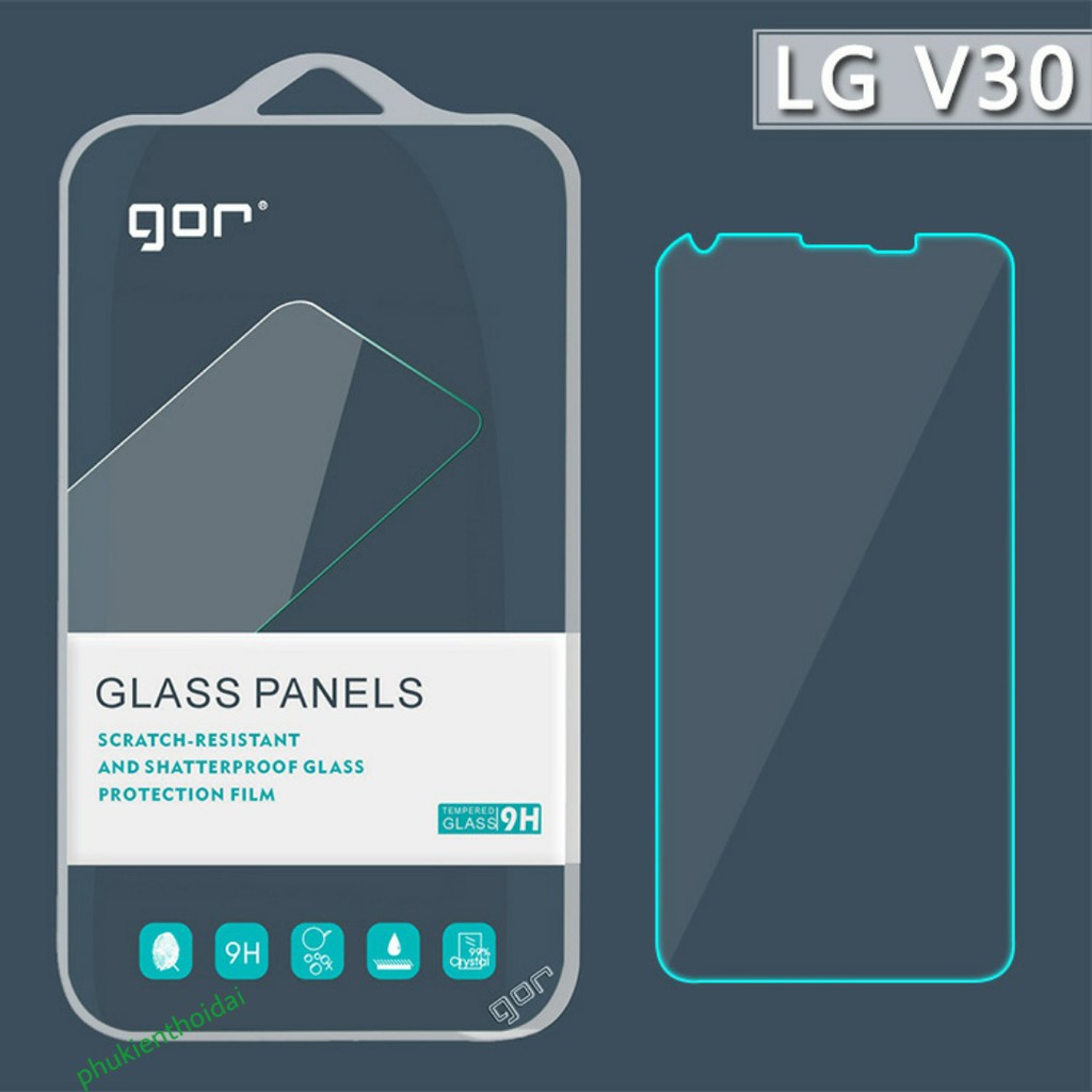 Cường lực Gor LG V60 ThinQ / LG V30  cao cấp trong suốt 9H / 2.5D tặng keo mép sa