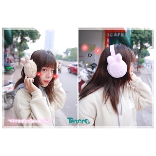 Bịt tai bông lông giữ ấm tai thỏ