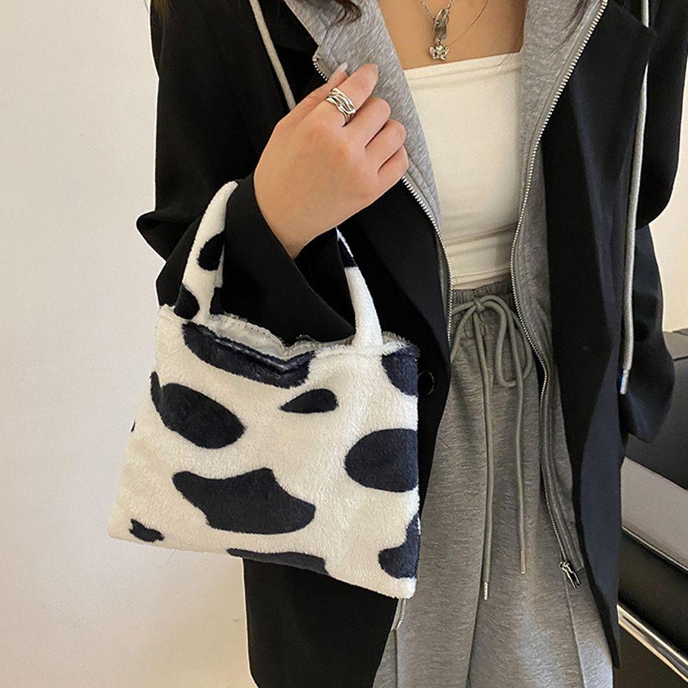 OKDEALS Handbags Fashion Soft Plush Furry Fluffy Shopping Bags