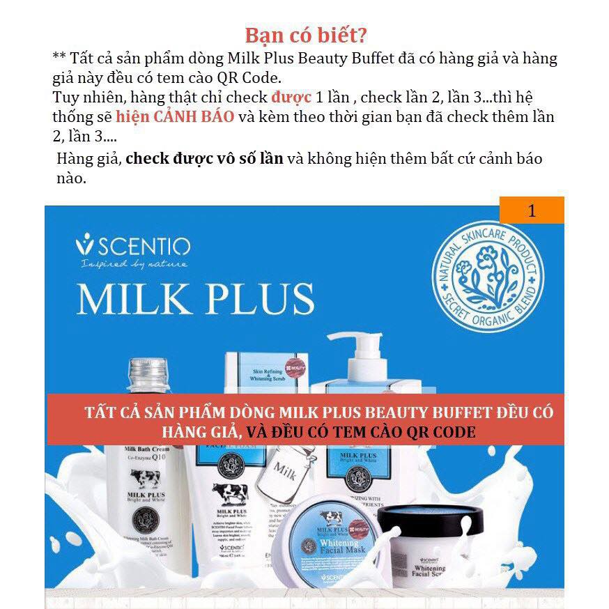 Sữa rửa mặt bò Milk Plus Beauty Buffet Scentio Thái Lan 100ml