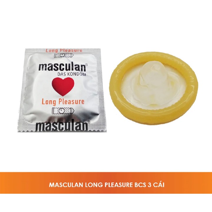 Bao Cao  Su  Masculan Long PleasureKéo Dài Thời Gian hộp 3 cái - coastlinecare pharmacy