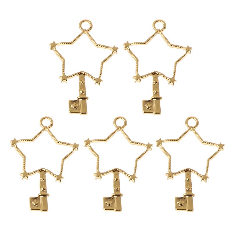 Set 5 Mặt Dây Chuyền Resin DIY Dạng Hở Lưng