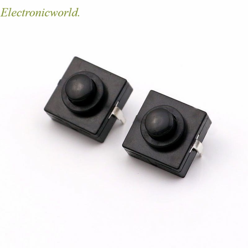 10 Công tắc đèn pin siêu mỏng 12x12 X 9.4mm 2 chấu tự khóa