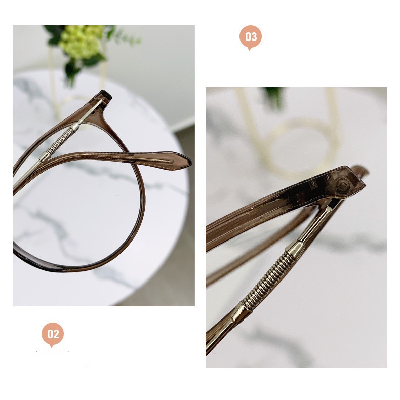 Kính đọc sách thời trang chống ánh sáng xanh dành cho nữ Chất liệu TR hợp thời trang Kính đọc chống bức xạ thấu kính độ nét cao+100°, +150°, +200°, +250°, +300°(+