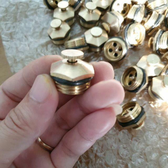 Béc tưới cây phun sương bằng đồng nguyên chất hình cánh quạt ren ngoài 21mm bán kính phun rộng xa