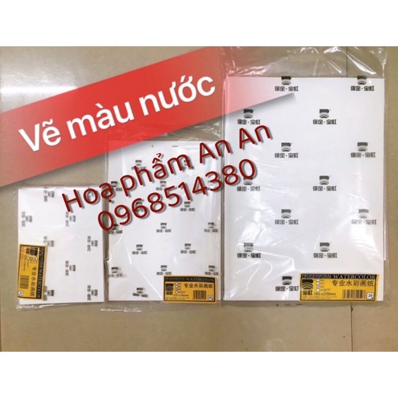 Tập giấy vẽ màu nước định lượng 300gms A2/A3/A4/A5
