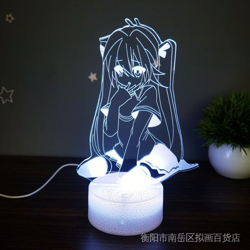 Đèn Ngủ LED Thay Đổi Màu Sắc Tiết Kiệm Năng Lượng Hình Hatsune Miku