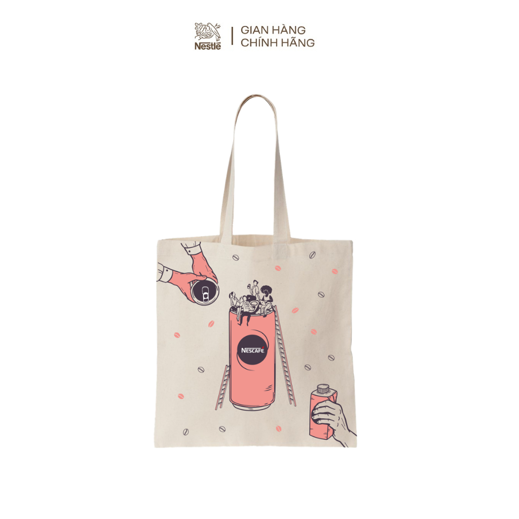 Túi tote vải màu ngẫu nhiên NESCAFE RTD