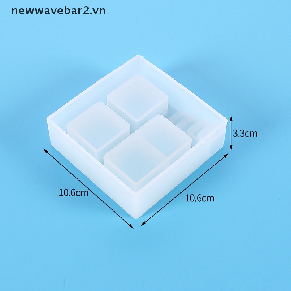 Bộ 2 Khuôn Silicone Hình Hoa Sen Đá Trang Trí Nhà Cửa DIY