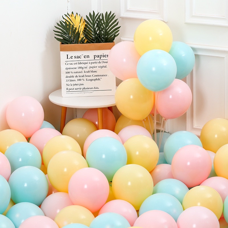 Set 10 bóng pastel macaron size 10inch trang trí sinh nhật, party, thôi nôi