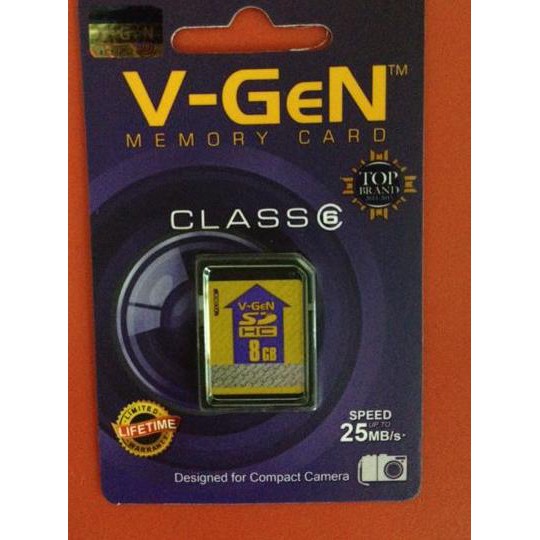 Thẻ Nhớ Sdhc 8gb Class 6 V-Gen Sd Dung Lượng 8gb 25mb / S | BigBuy360 - bigbuy360.vn