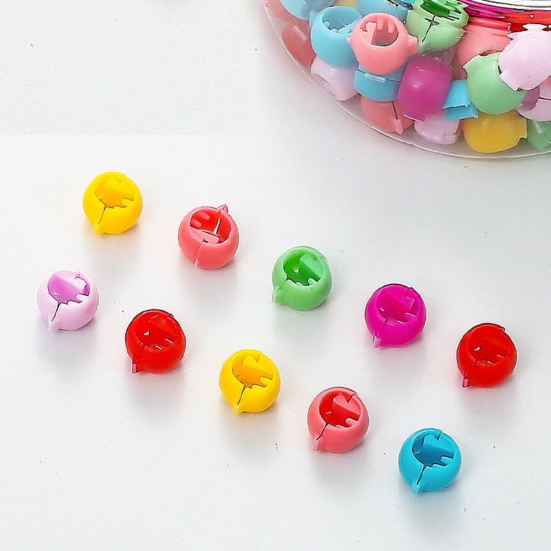 Set 10 Kẹp Tóc Nhựa Tròn Mini Kẹp Tóc Cá Tính Nhiều Màu Sắc Xu Hướng Thời Trang Hàn Quốc Mới