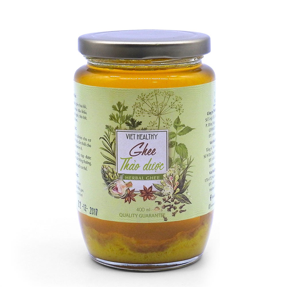 Ghee thảo dược Viethealthy 400ml, bơ tinh thảo dược Viethealthy