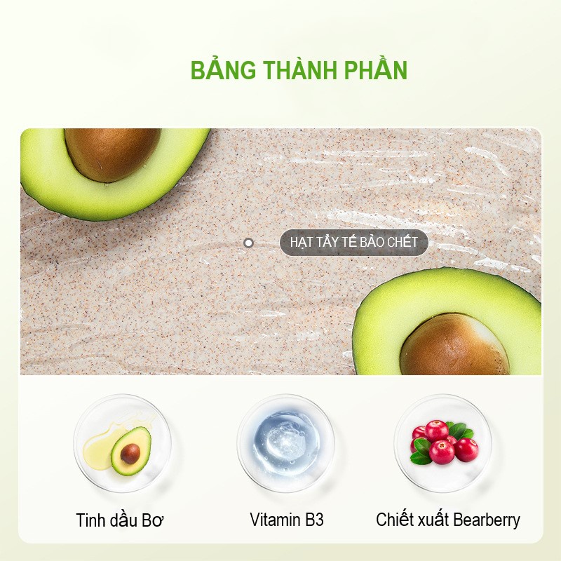 Tẩy tế bào chết toàn thân Fenyi tinh chất quả Bơ dưỡng ẩm làm trắng da 100g | WebRaoVat - webraovat.net.vn