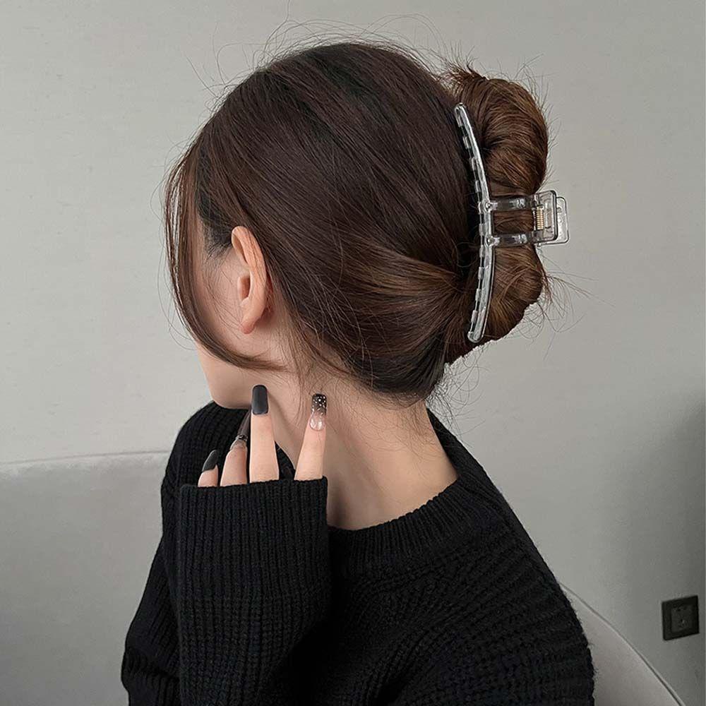 Kẹp Tóc Càng Cua Bằng Nhựa Cỡ Lớn Thanh Lịch Cho Nữ