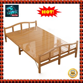 (RẺ VÔ ĐỊCH)Giường gấp gọn - Giường Tre nằm thư giãn, Gia công siêu đẹp KT : 195 x 80 cm ( Vàng Đậm, Vàng Kem )