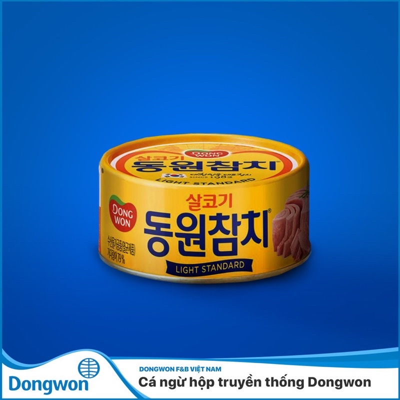 Cá Ngừ Hộp Truyền Thống Dongwon - Cá Ngừ Trắng Loại 100gr / 150gr - Nhập Khẩu Hàn Quốc