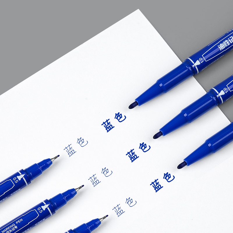 Bút dạ kính lông dầu 2 đầu màu xanh, đen, đỏ GuangBo viết CD (bút vĩnh cửu không xoá được) B09007B B09007D