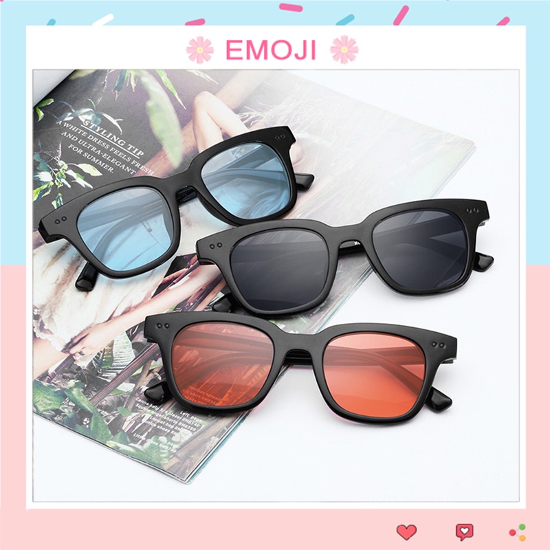 Kính râm Unisex phong cách Hip Hop siêu ngầu cá tính kính chống nắng tròng phủ Polarized phiên bản Hàn Quốc EMOJI 241