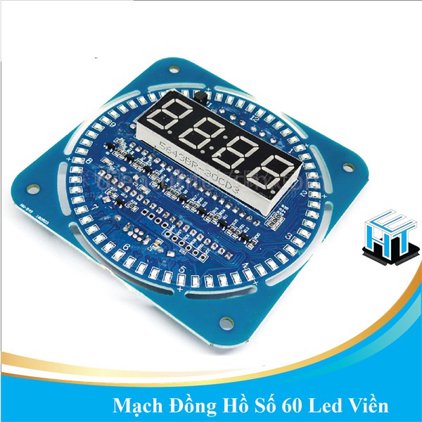 Mạch Đồng Hồ Số 60 Led Viền 89S52 DS1302