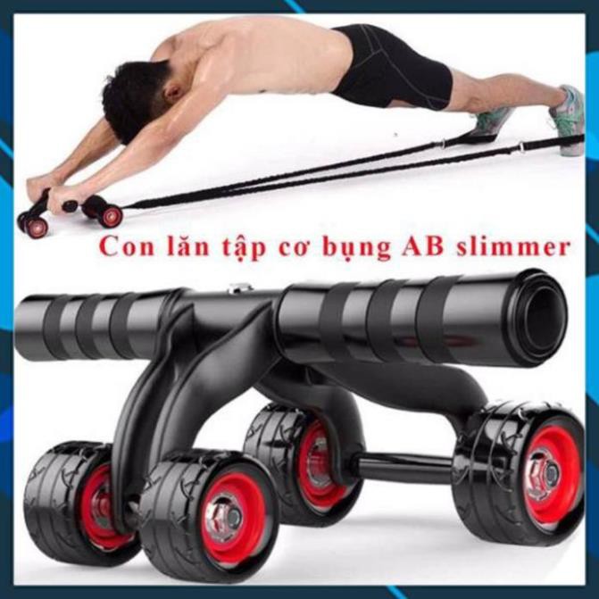 [HOT DEAL]  Con lăn tập bụng AB Slimmer 4 bánh +  Thảm lót chân  Khởi Nguyên Sport