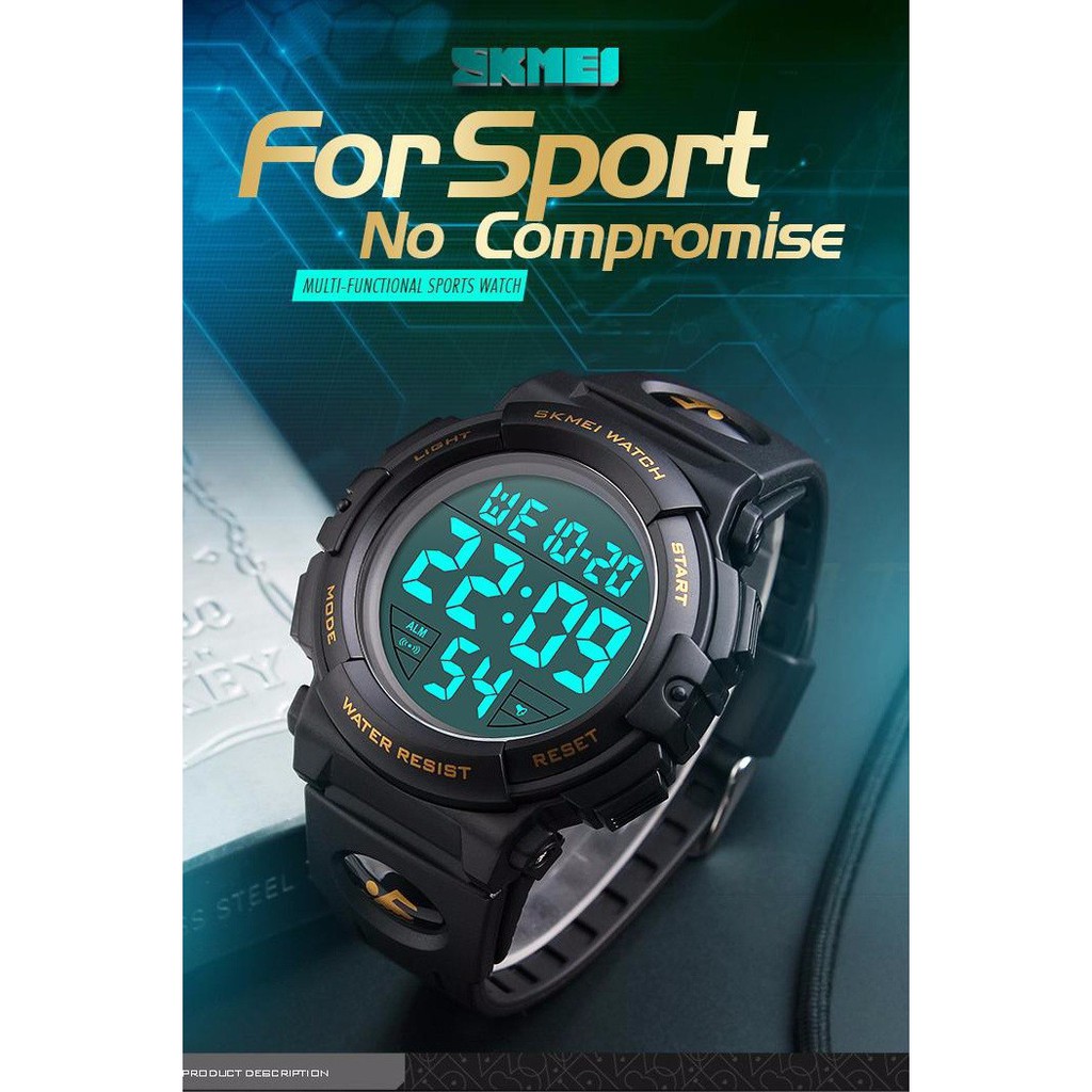 [HÀNG CHÍNH HÃNG- THÍCH HỢP LÀM QUÀ TẶNG] Đồng Hồ Nam SKMEI Kỹ Thuật Số Đa Chức Năng chống nước có đèn Led 1266 | BigBuy360 - bigbuy360.vn