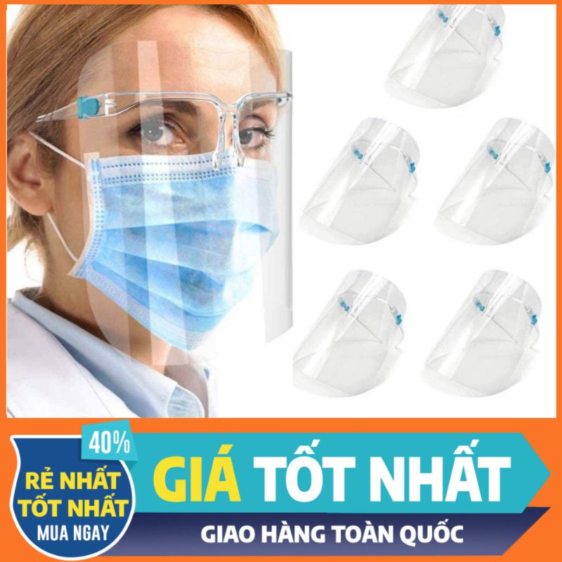 Gọng kính &amp; Tấm chắn - Combo 10 cái - Kính Bảo Hộ Chắn Giọt Bắn FACE SHIELD