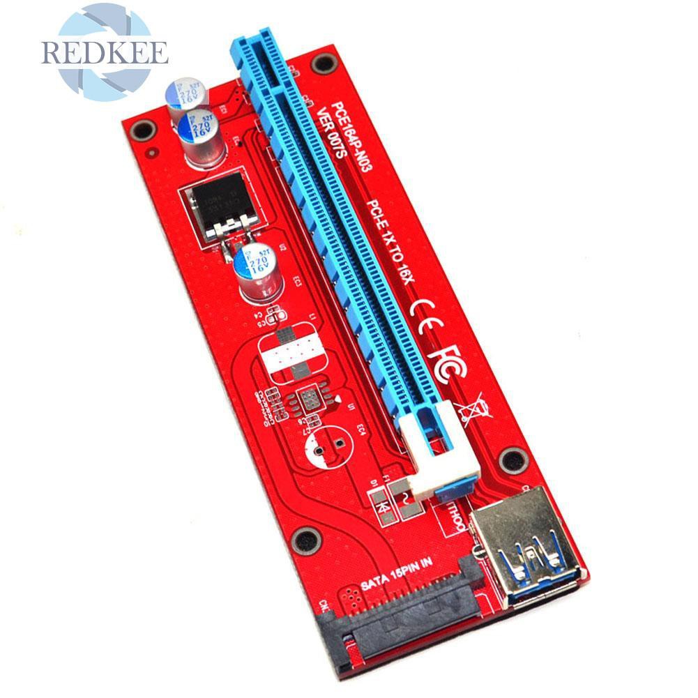 Card Mở Rộng Pcie 1x Sang 16x Usb 3.0 16pin Sata 6pin