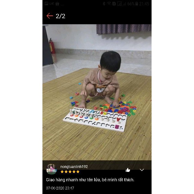 Giáo Cụ Montessori Cột Tính Học Đếm Kết Hợp Bảng Chữ Cái Tiếng Việt Kèm 5 Thanh Dấu