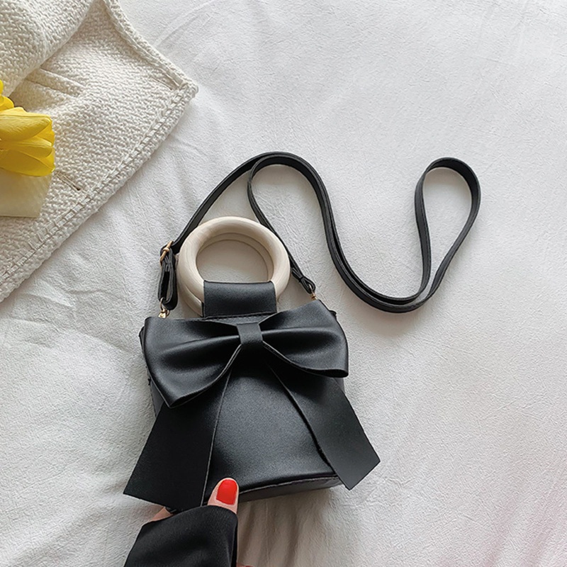Túi Đeo Chéo Bằng Da PU Thắt Nơ Dành Cho Nữ