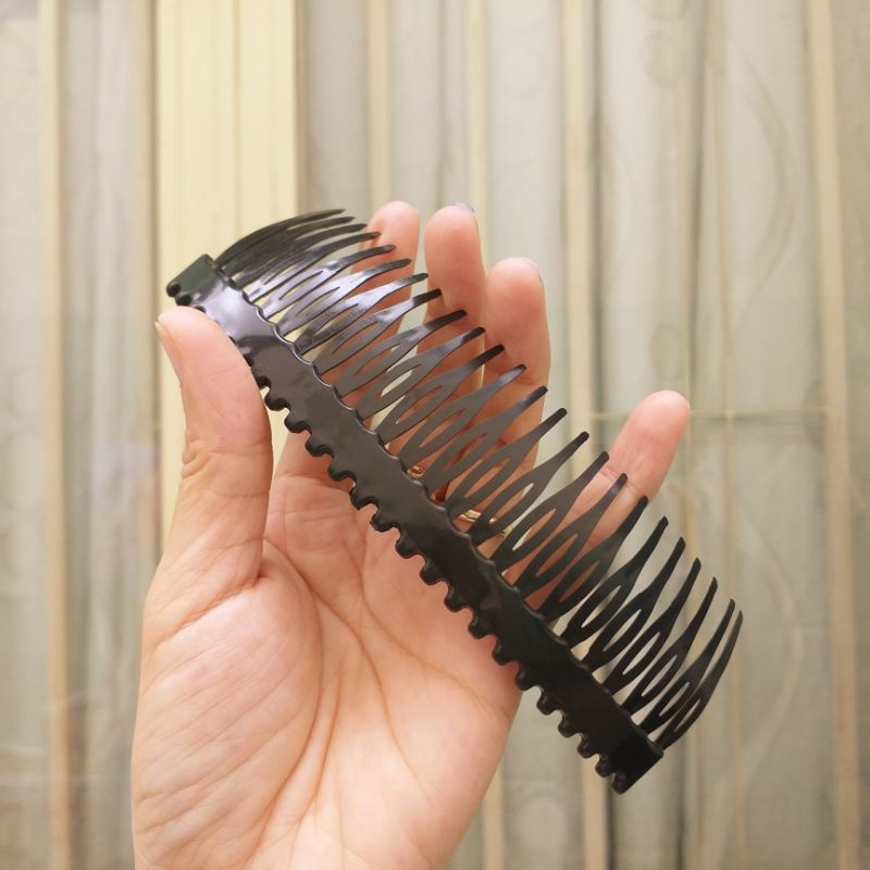 Combo 6 cái lược cài tóc mái trơn nhựa mềm
