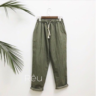 Quần baggy thô đũi cạp chun rút (ảnh thật)