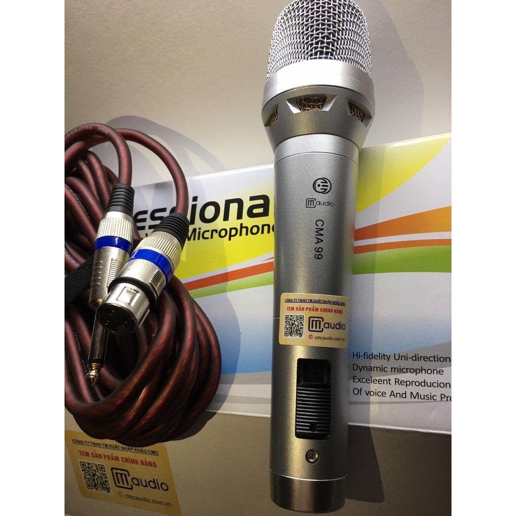 micro karaoke cao cấp có dây CMA99 , SẢN PHẨM CHÍNH HÃNG CỦA CMC , CHỐNG HÚ , HÍT MIC , TIẾNG SÁNG