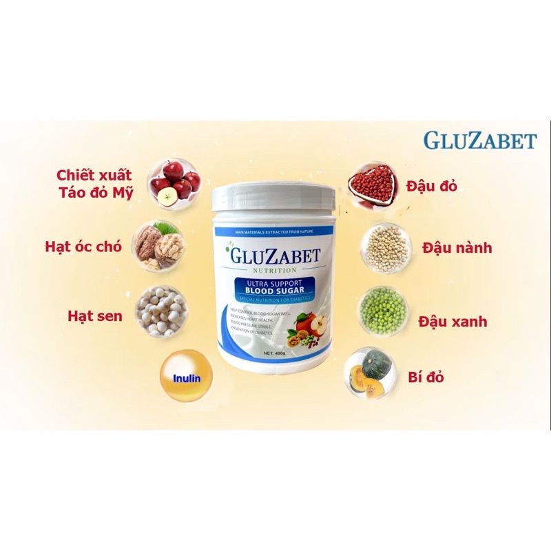 Sữa non Gluzabet 800gr dinh dưỡng cho người tiểu đường