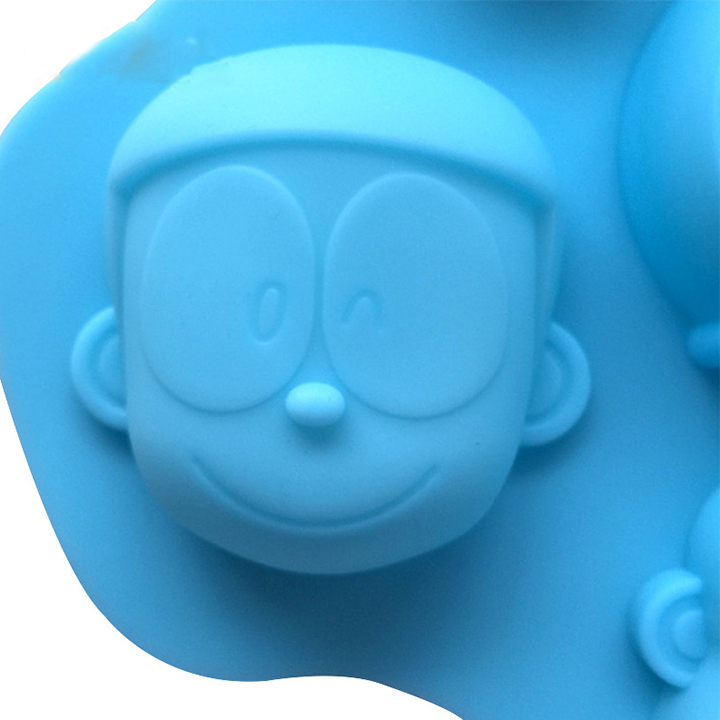 Khuôn Silicon Làm Socola,Thạch Rau Câu,Kẹo Dẻo,Pudding Trang Trí Hình 6 Nhân Vật Doraemon