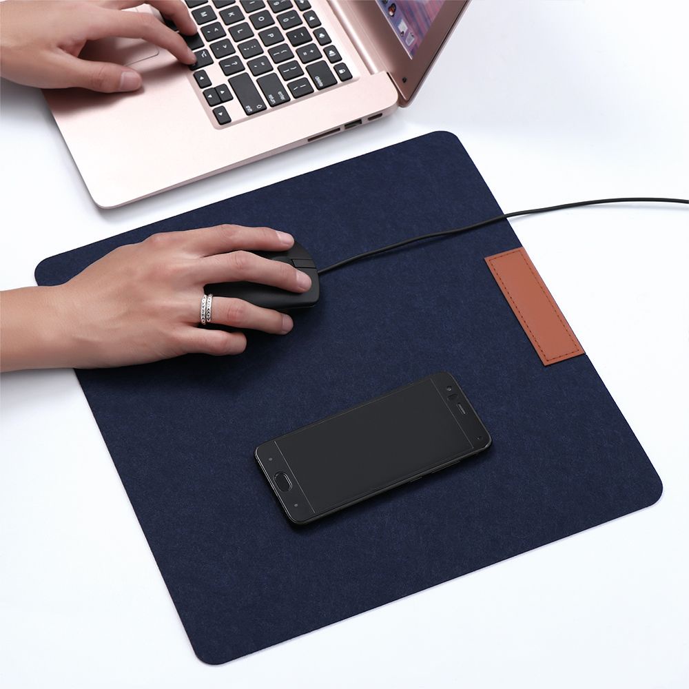 SHOUHOU Large Office Computer Soft Desk Mat Keyboard Mouse Pad Wool Felt Laptop Cushion
